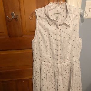 Neiman Marcus Sleeveless Buttondown Sundress
